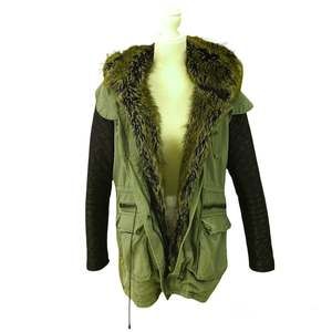 Green Black Camo Parka Winter Jacket